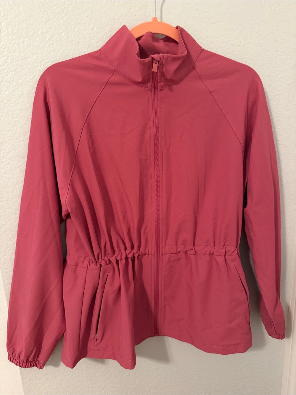 all in motion Rose-Pink Lightweight Drawstring Waist Jacket